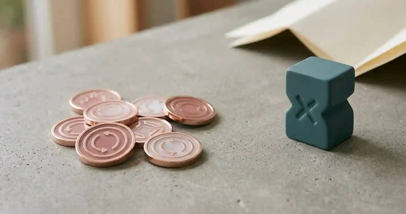 Casino free-spin tokens beside a ten pound qualifying play marker